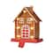 Glitzhome® 6.75'' Marquee LED Gingerbread House Metal Christmas Stocking Holder